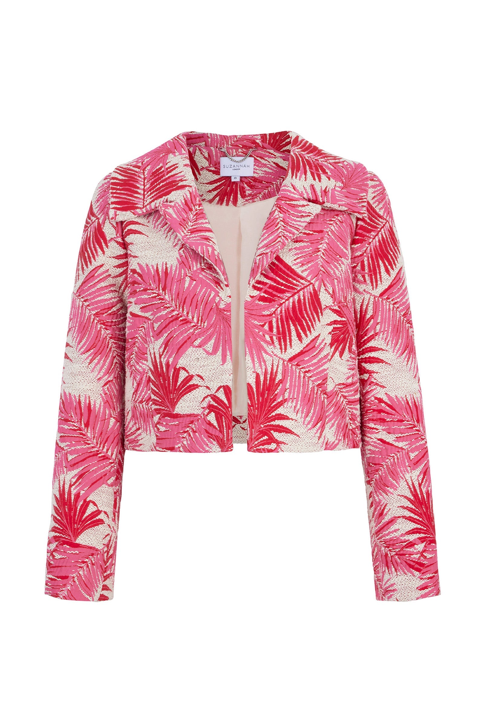 Remy Cropped Jacket Palm Jacquard