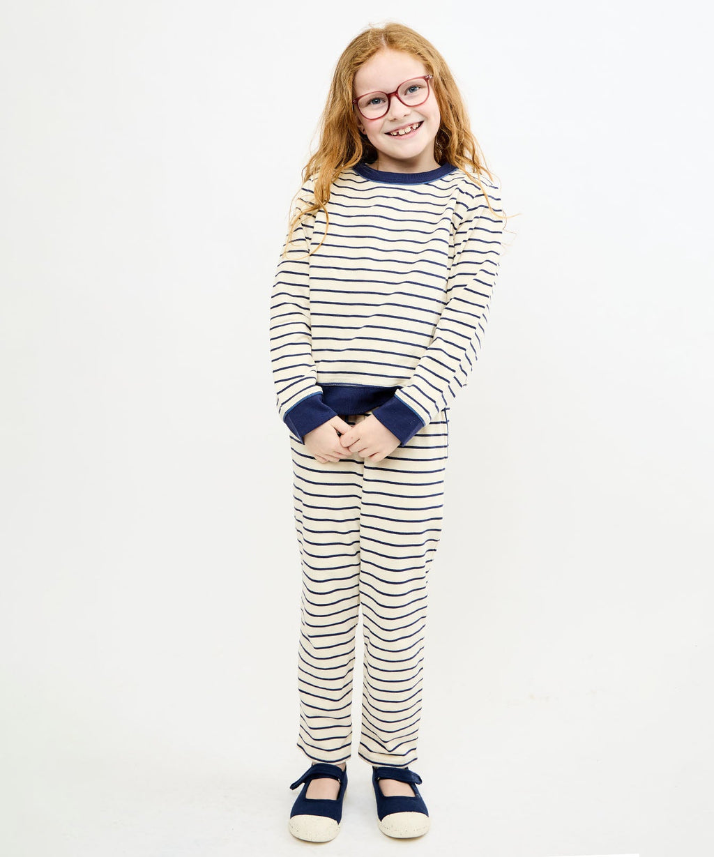 Remy Sweatshirt in Navy French Stripe