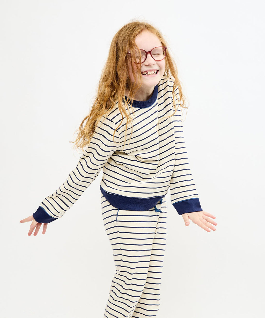 Remy Sweatshirt in Navy French Stripe