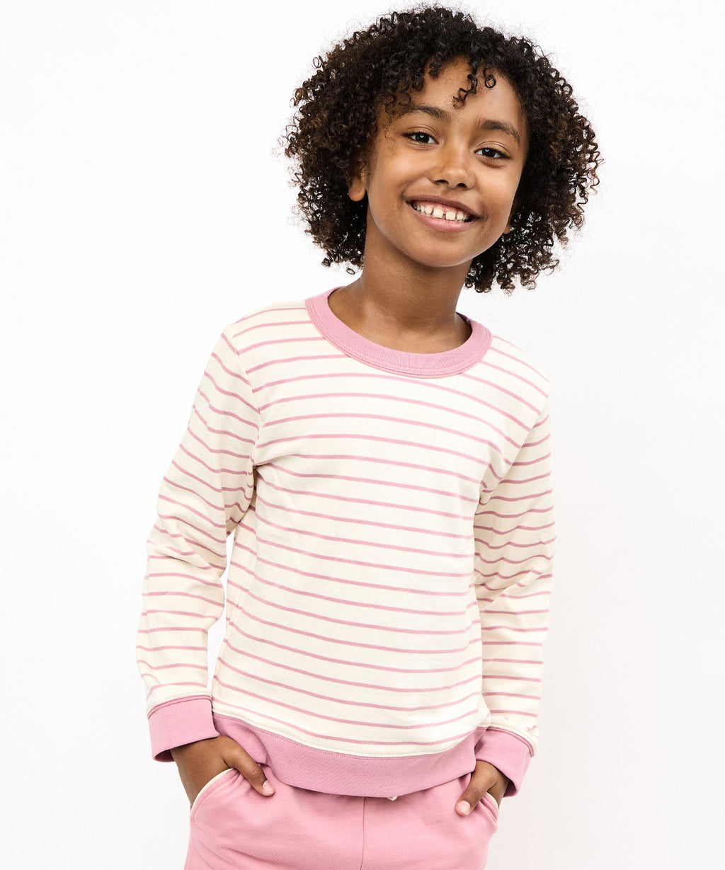 Remy Sweatshirt in Rose French Stripe