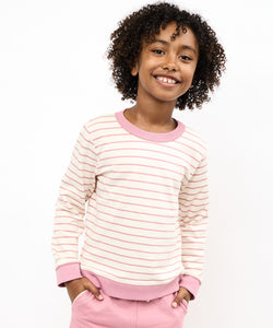 Remy Sweatshirt in Rose French Stripe
