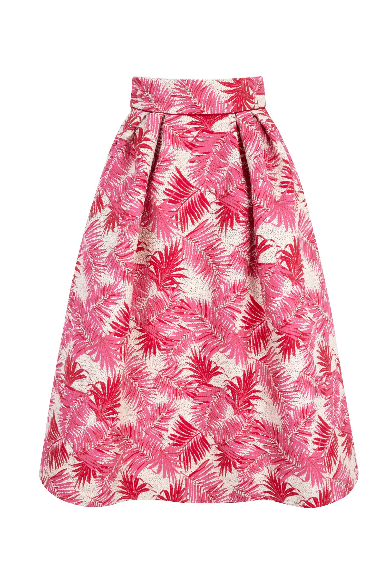 Remy 50s Midi Skirt Palm Jacquard