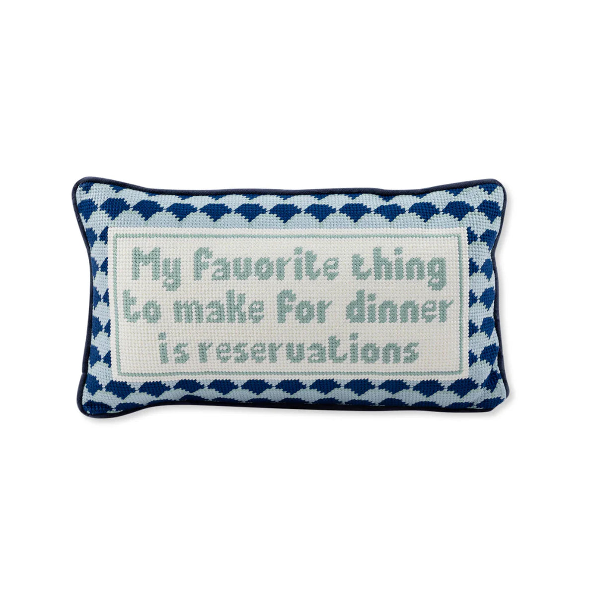 Reservations Needlepoint Pillow