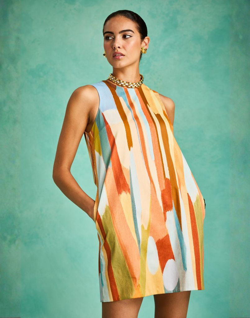 Fiona Convertible Shift Mini Dress in Fresco Pink