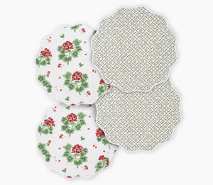 Reversible Quilted Round Placemat Collection Placemat, Set of 4
