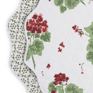 Reversible Placemat in Geranium Scarlet/Laksha Moss