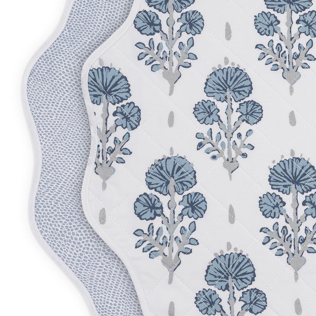 Reversible Placemat in Joplin Mineral Blue/Jasper Hazy Blue