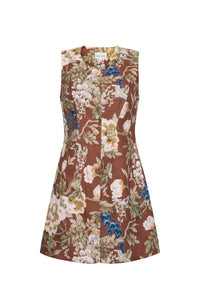 Rhapsody Dress in Flora Meadow Brown
