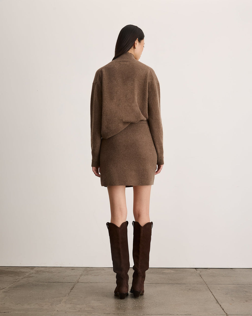 Rhodes Cashmere Skirt in Taupe