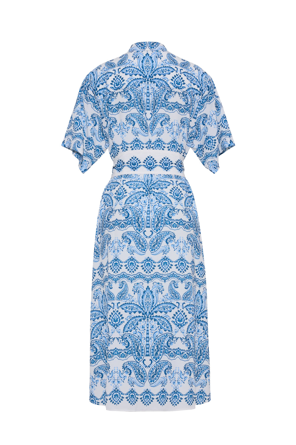 Rhodes Dress in Palm Paisley Sky