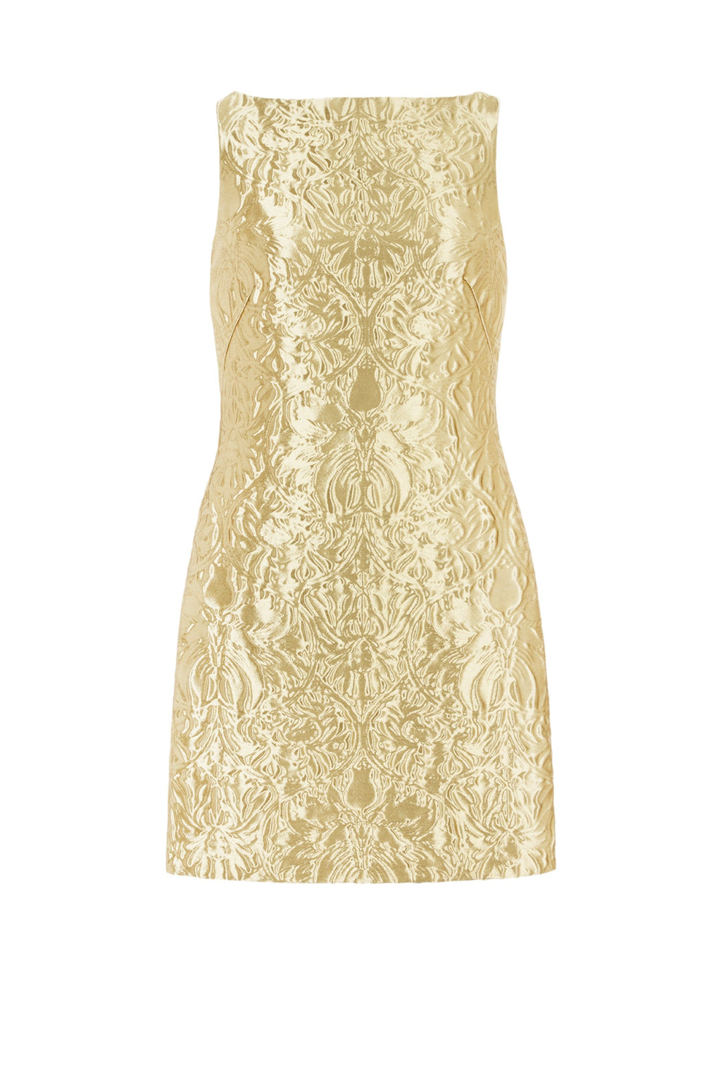 Rifer Dress in Gold Metallic Jacquard