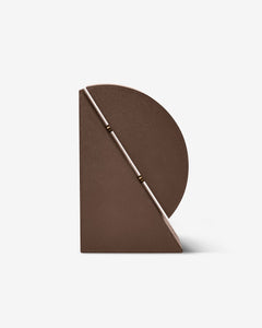 Cubist Bookends Set in Brown
