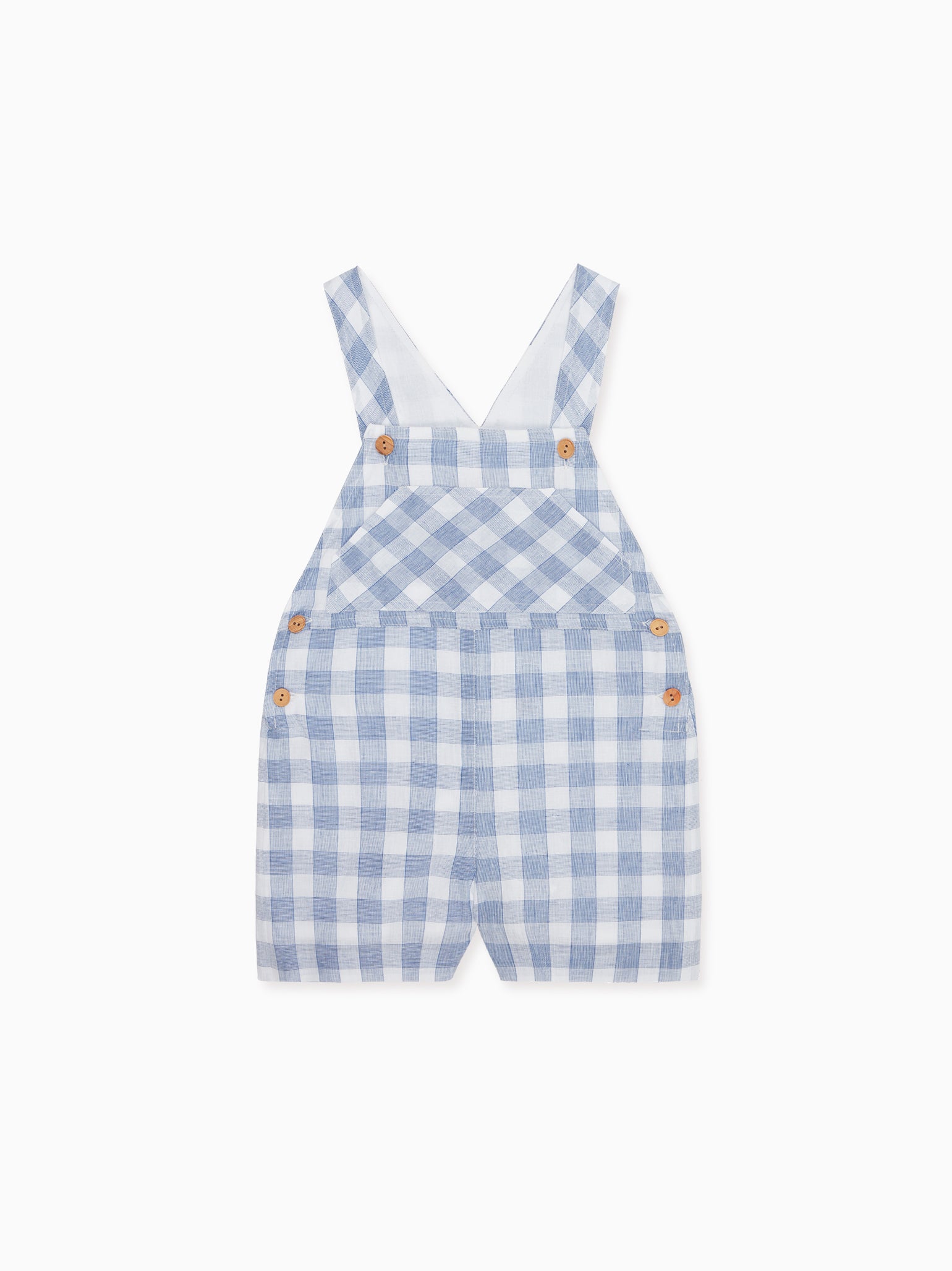 Blue Check Ringo Baby Overalls