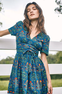 Roan Dress in Midnight Garden