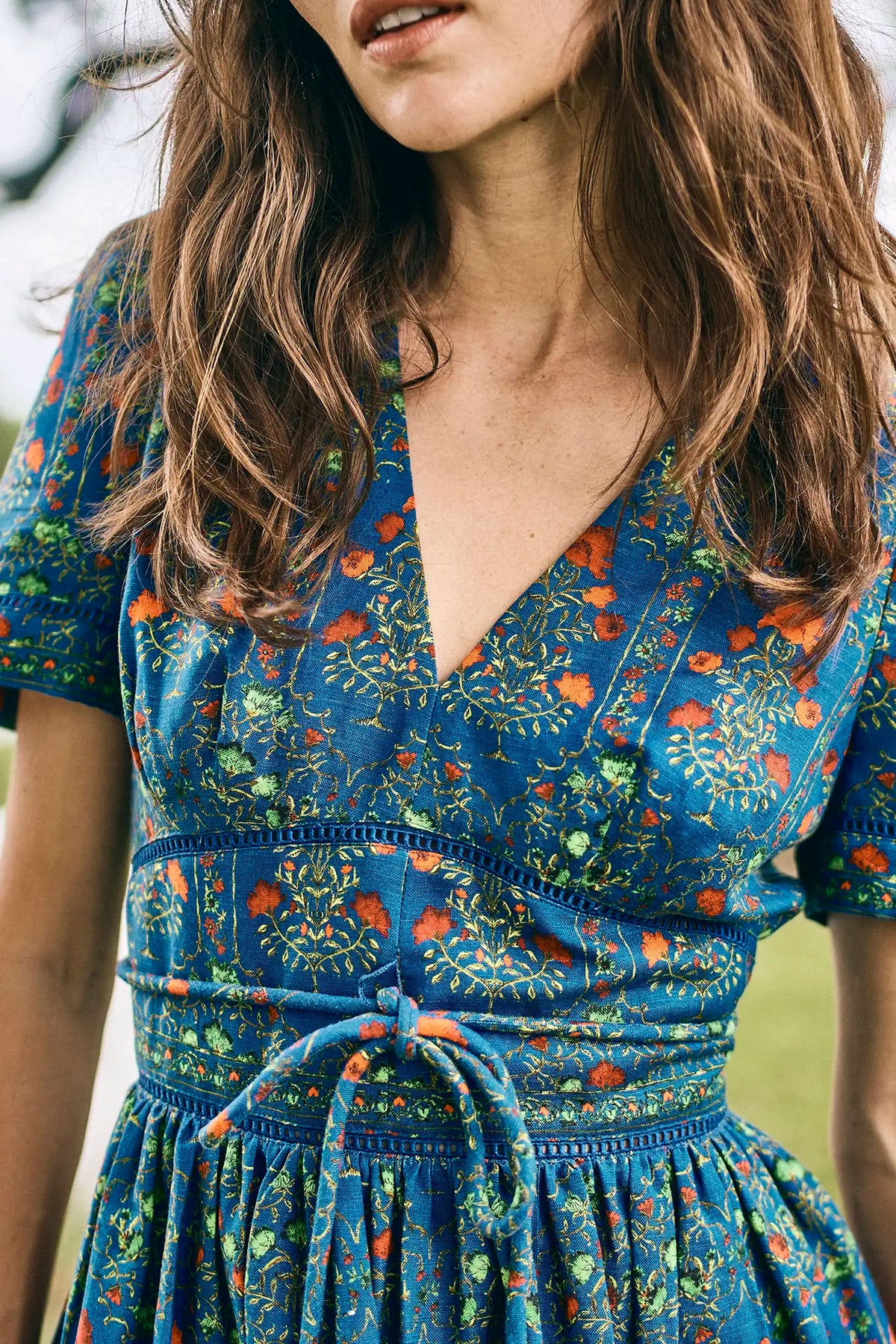Roan Dress in Midnight Garden