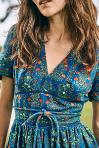 Roan Dress in Midnight Garden
