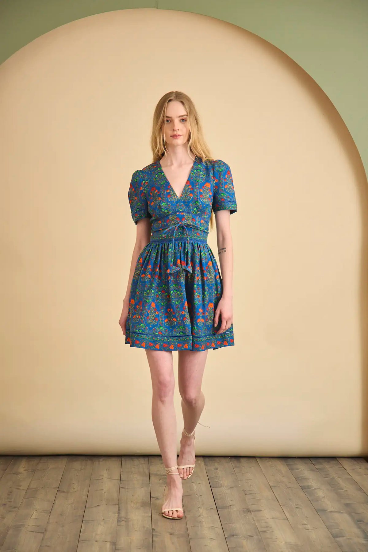 Roan Dress in Midnight Garden