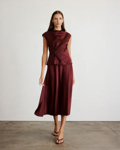 Beth Skirt in Mahogany