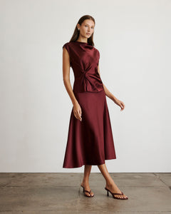 Beth Skirt in Mahogany