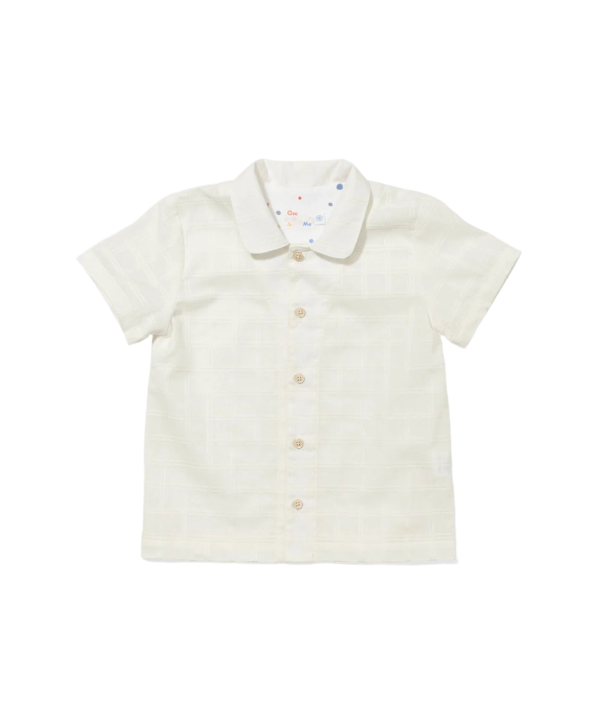 Robinson Shirt, Cream Windowpane