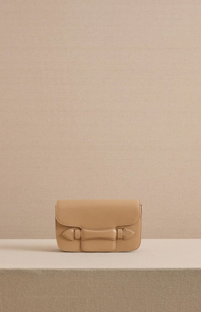Romy Clutch in Box Calf Palmellato Natural