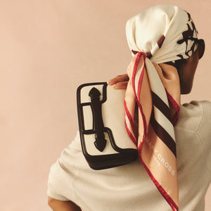 Romy Clutch in Canvas Natural & Soft Chocolate