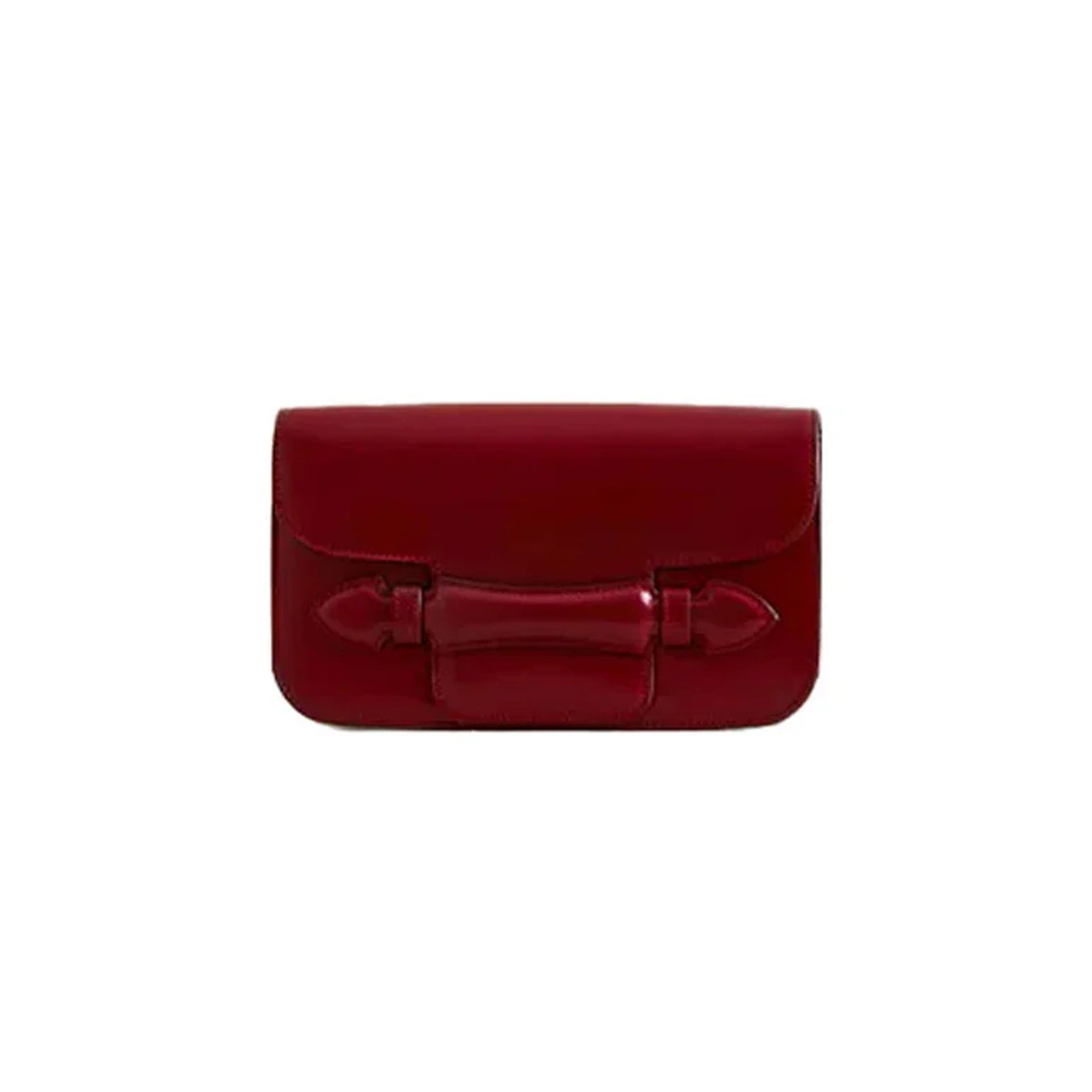 Romy Clutch in Oxblood