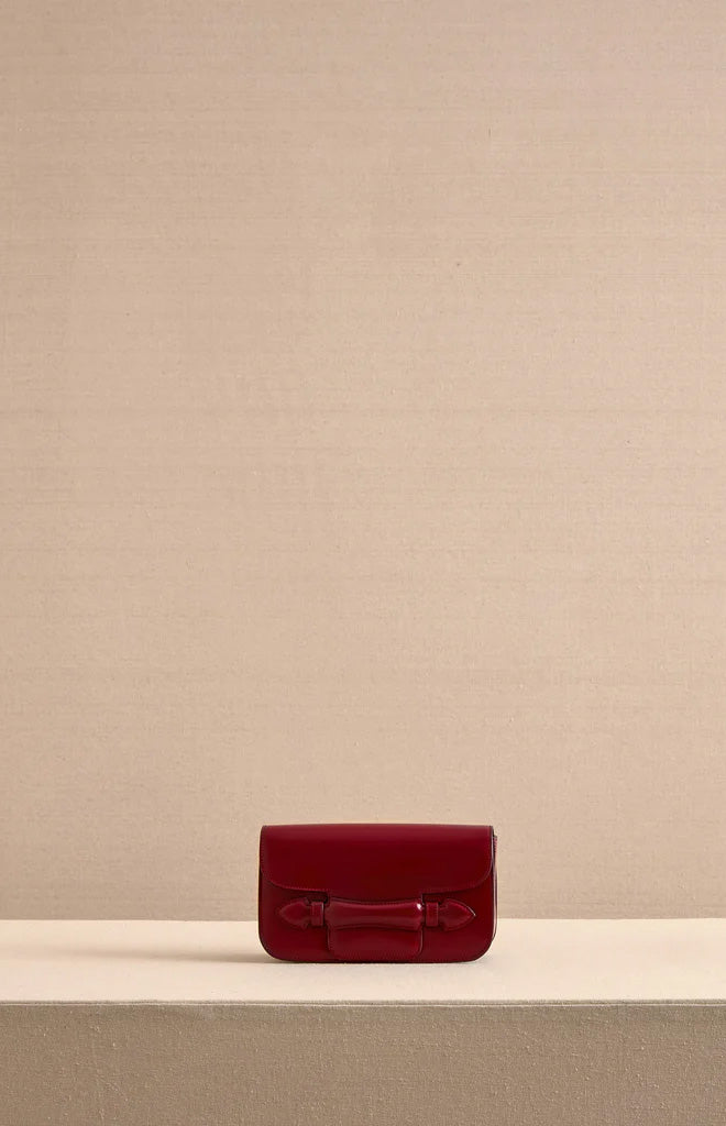 Romy Clutch in Oxblood