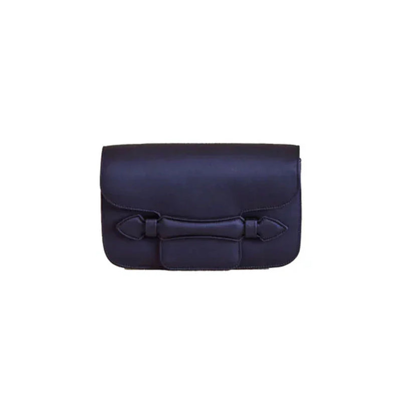 Romy Clutch in Satin Navy