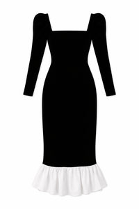 Rosalinda Dress in Black Velvet