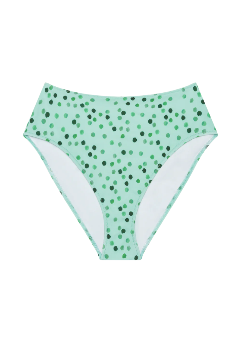 The Rose Bottom in Green Ikat Dot