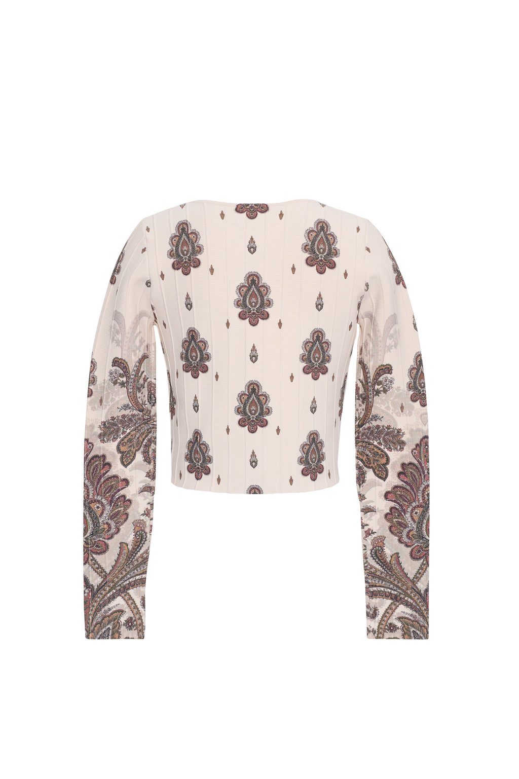Rose Cardigan in Castle Paisley Ivory