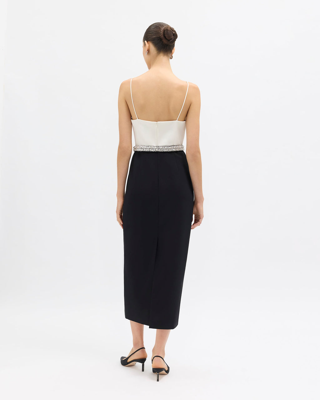 Rose Dress in Ivory/Noir