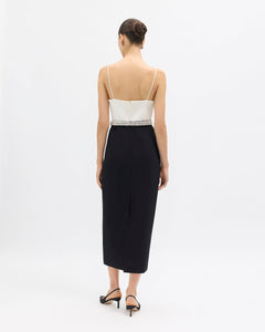 Rose Dress in Ivory/Noir