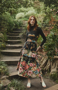 Rose Lace Bodysuit in Black