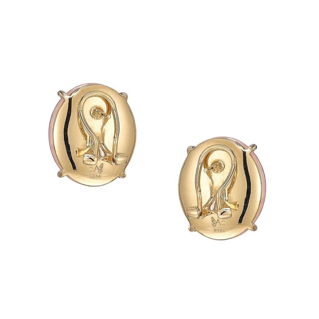 Rose Quartz Pebble Earrings