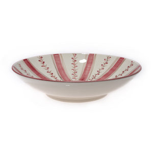 Rose Stripe Serving Bowl