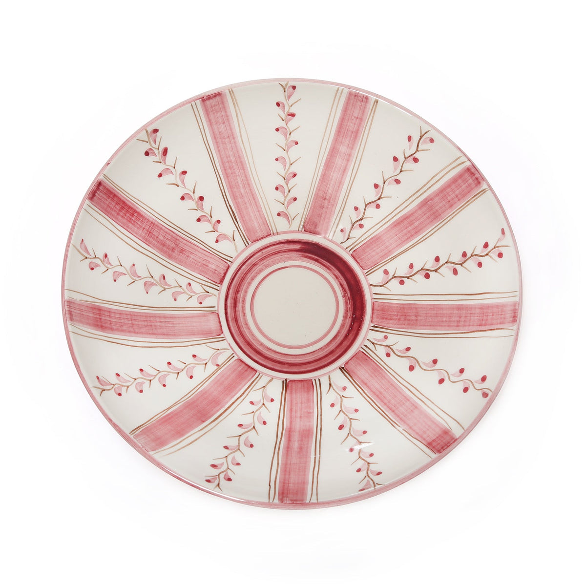 Rose Stripe Serving Bowl