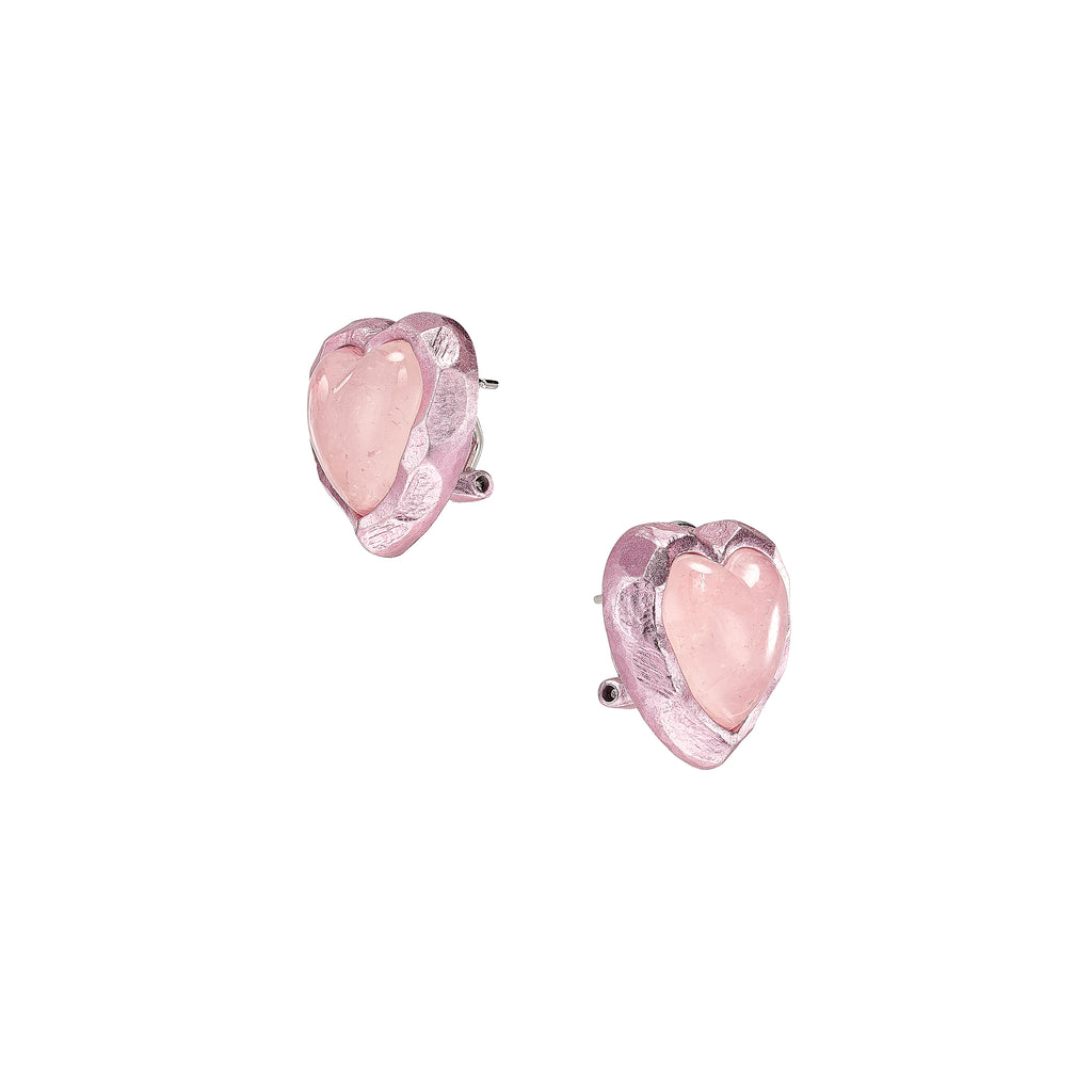 Rose Heart Studs