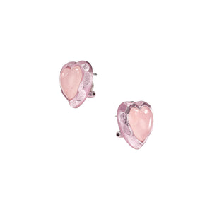 Rose Heart Studs