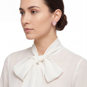 Rose Heart Studs