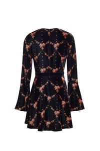 Rosabella Dress in Trellis Black