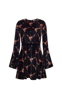 Rosabella Dress in Trellis Black