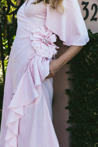 Gol Wrap Dress - Pink Dresses - Formal Rosewater House