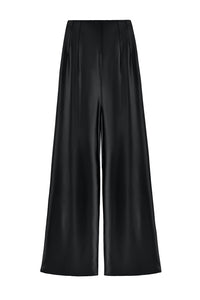 Raha Pants - Solid Silk Black Rosewater House 