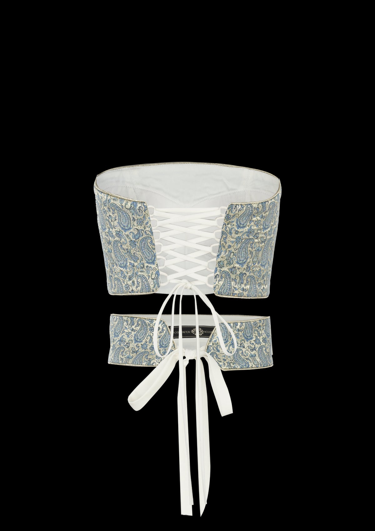 Termeh Jahan Top in Blue & Silver Paisley
