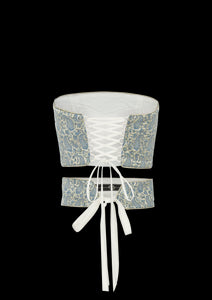 Termeh Jahan Top in Blue & Silver Paisley