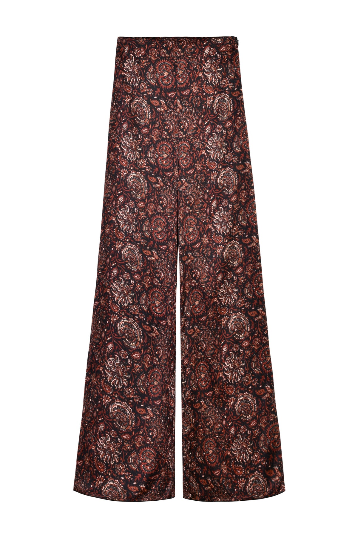 Raha Pants - Printed Silk Brown Rosewater House 