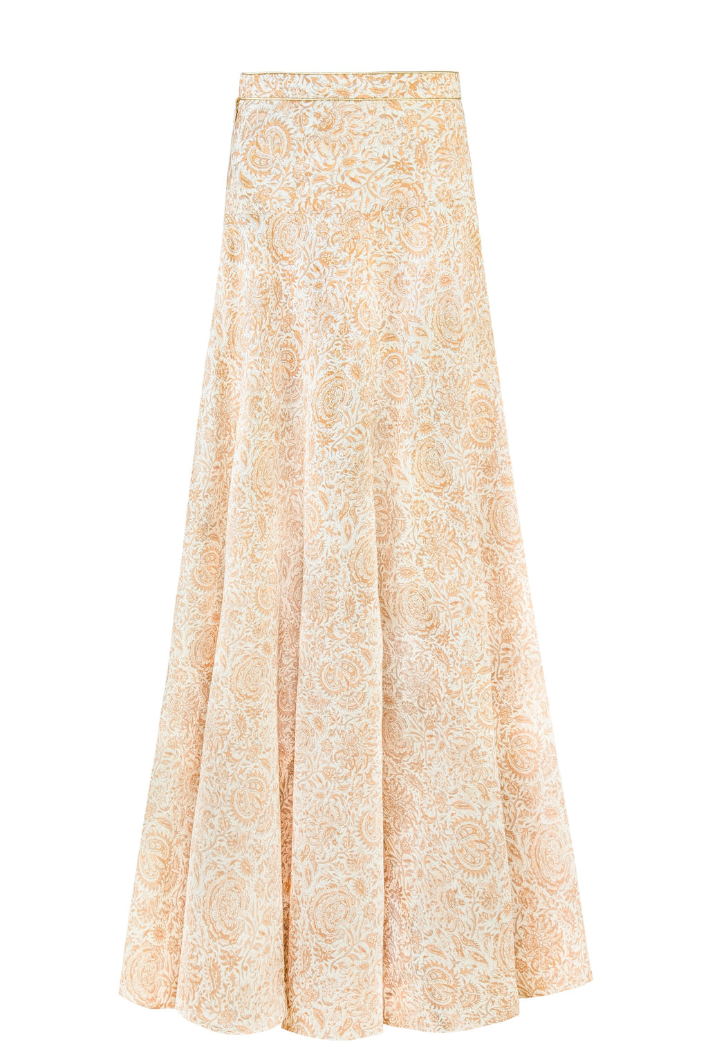 Baran Skirt - Printed Chiffon Creme Rosewater House 