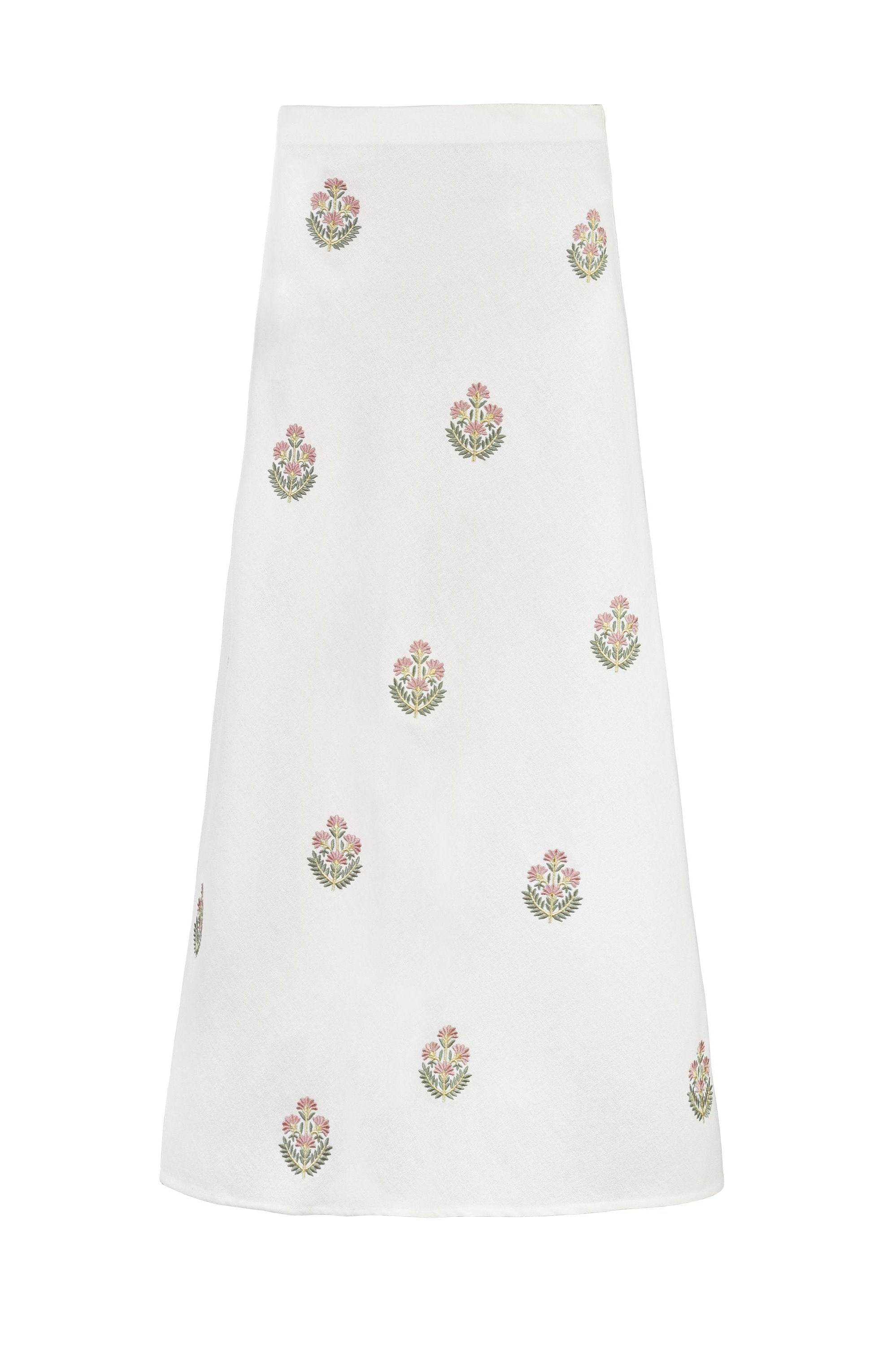 Mina Skirt - Ivory & Pink (SAMPLE) Rosewater House 